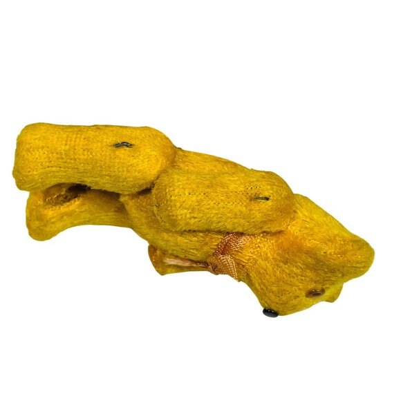 Antique Teddy Bear German Golden Mohair 3" doll size Jointed glass eyes - Picture 4 of 7